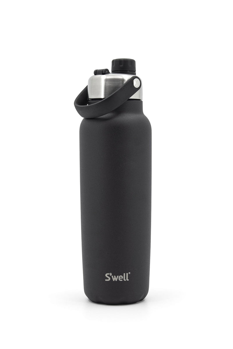 Explorer Insulated Stainless Steel Hydration Bottle, 40-oz, Black, with Chug Lid, BPA Free Y0H0