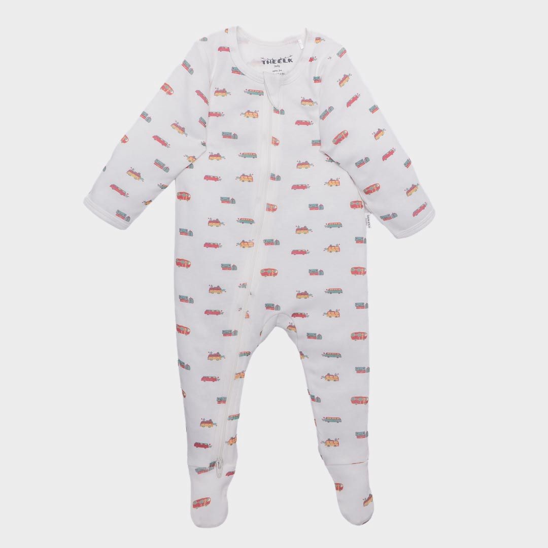 The Elk Baby Camping Print Premium Organic Cotton Zippy, Various Sizes I2L1 - product image 1