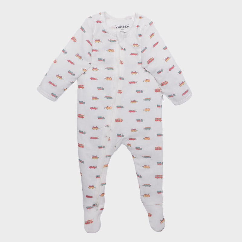 The Elk Baby Camping Print Premium Organic Cotton Zippy, Various Sizes L2D8