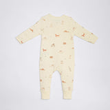 The Elk Baby Dog Print Premium Organic Cotton Play and Grow Rib Foot Zippy, Various Sizes R0L3 - product image 1