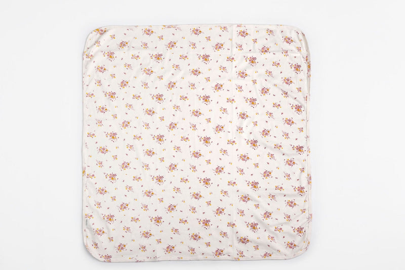 The Elk Baby Flower Print Premium Organic Cotton Blanket O1K1