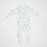 The Elk Baby Whale Print Premium Organic Cotton Play and Grow Rib Foot Zippy, Various Sizes F7S8 - product image 1