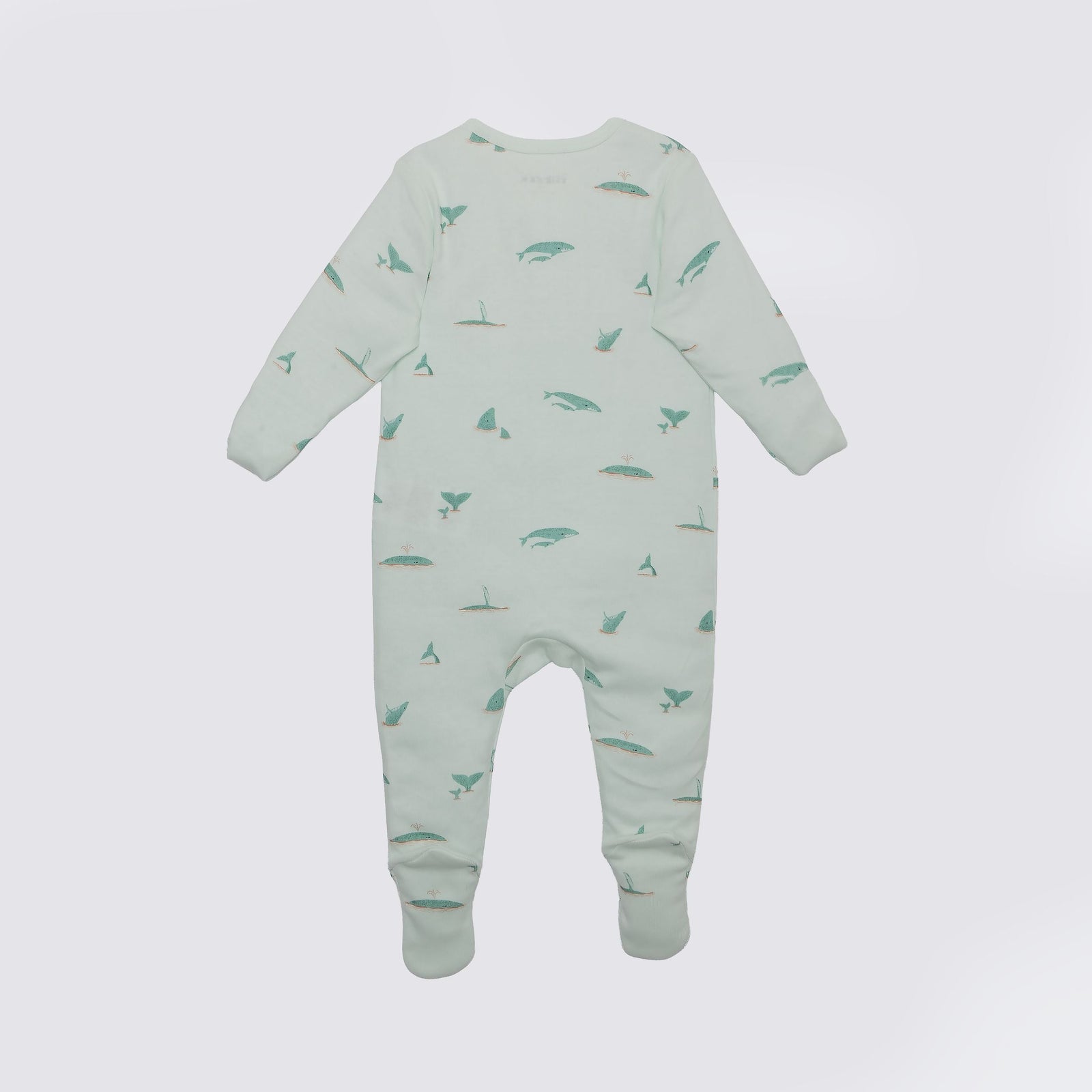 The Elk Baby Whale Print Premium Organic Cotton Play and Grow Zippy, Various Sizes Y4D3 - product image 1