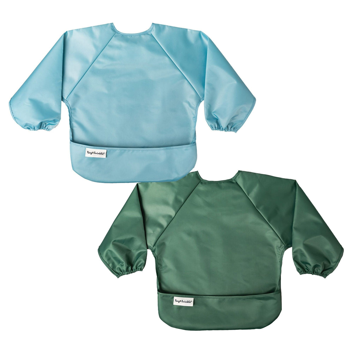 Twinkle Mess-Proof Apron Bibs, Slate/Olive, 2-pk V8Q5 - product image 1
