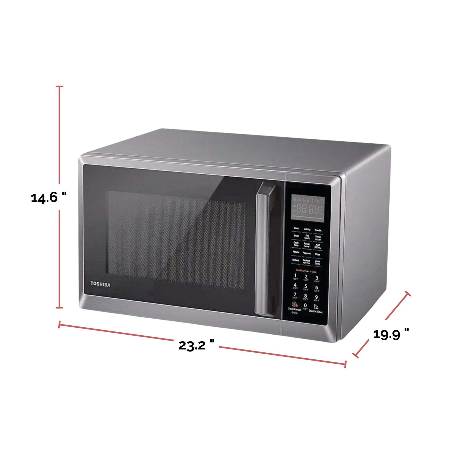 Countertop Microwave, Stainless Steel Air Fryer, 1500 W, 1.0-cu-ft T9H4 - product image 6