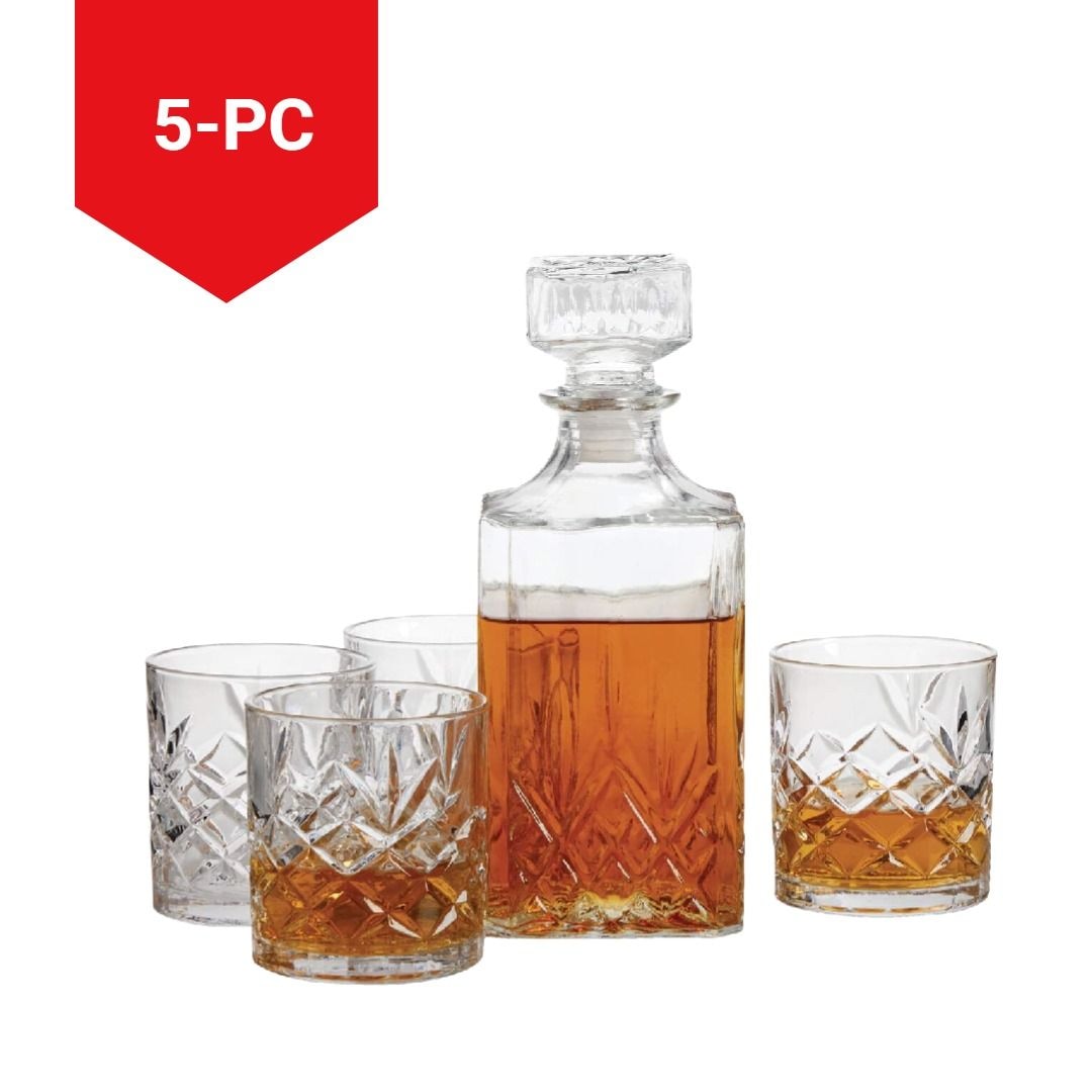 Glass Whiskey Decanter & Glasses Set, 5-pc C8D1 - product image 2