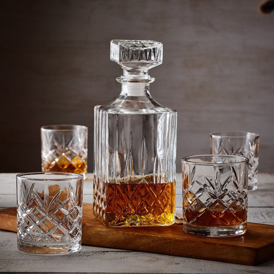 Glass Whiskey Decanter & Glasses Set, 5-pc C8D1 - product image 3