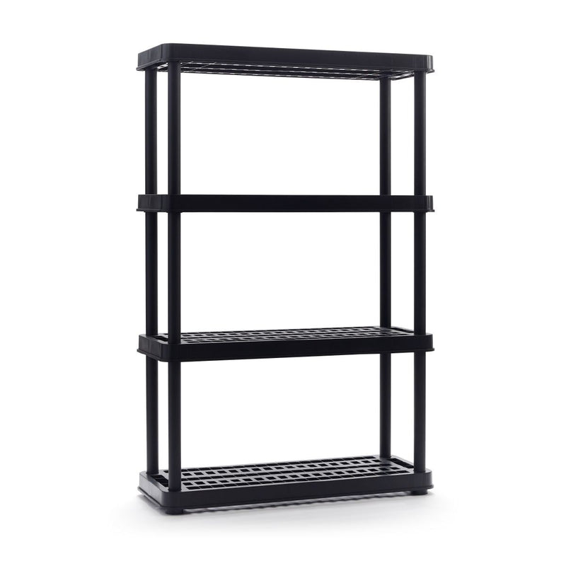 4-Shelf Resin Storage/Shelving Unit, 36 x 14 x 54.5-in, Black L3I6