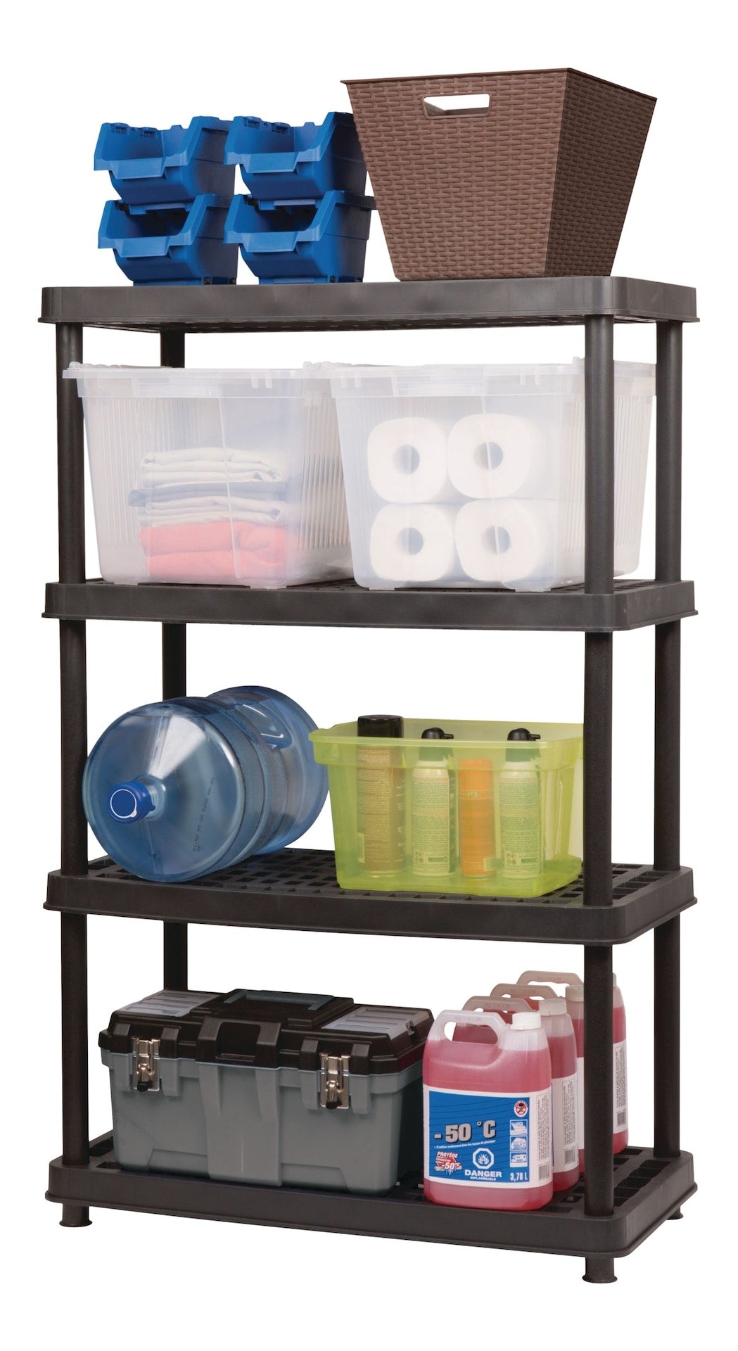 4-Shelf Resin/Plastic Storage Rack/Shelving Unit, 36 x 18 x 54-in I1Q8 - product image 4