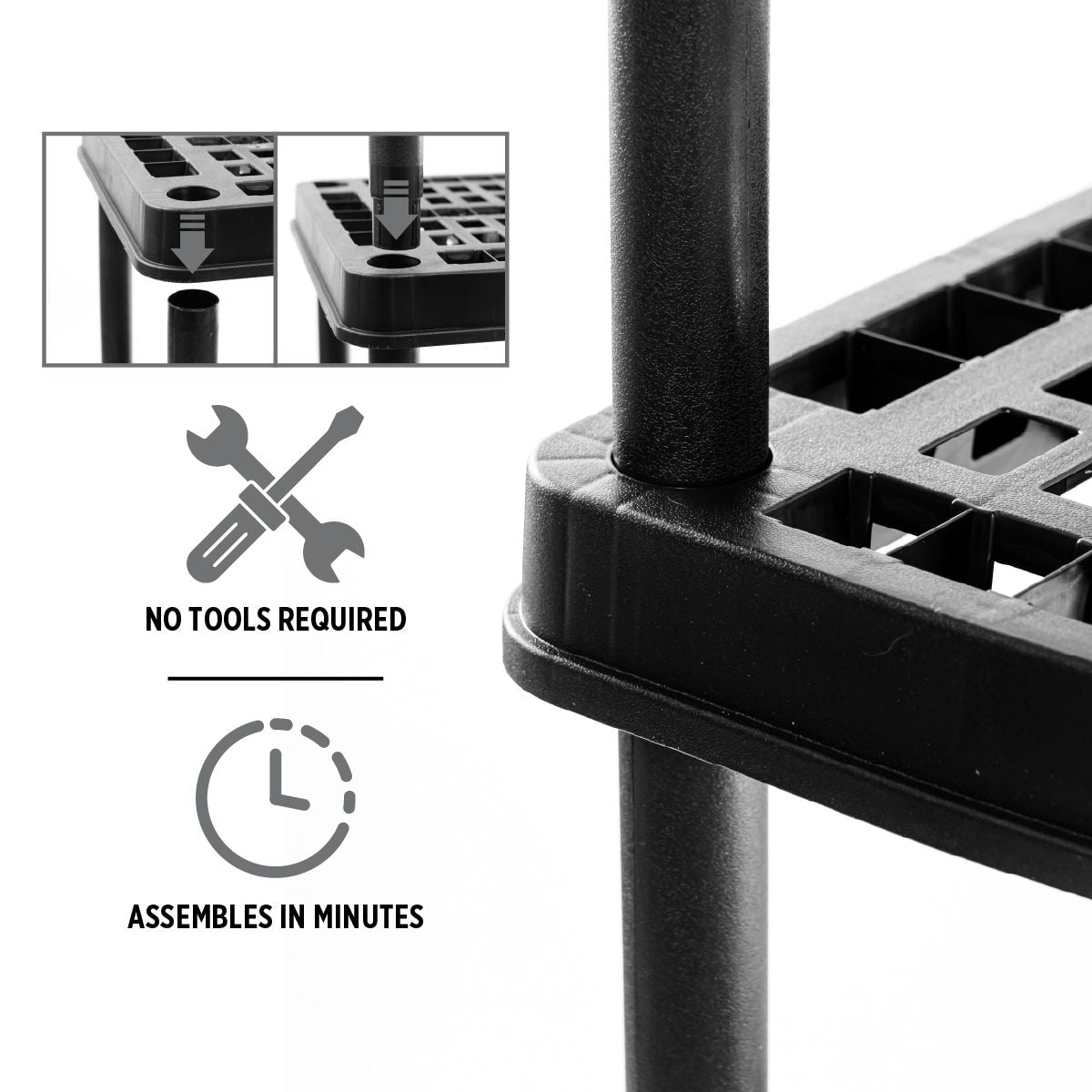 4-Shelf Resin/Plastic Storage Rack/Shelving Unit, 36 x 18 x 54-in I1Q8 - product image 5