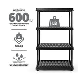 4-Shelf Resin/Plastic Storage Rack/Shelving Unit, 36 x 18 x 54-in I1Q8 - product image 6
