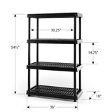 4-Shelf Resin/Plastic Storage Rack/Shelving Unit, 36 x 18 x 54-in I1Q8 - product image 7