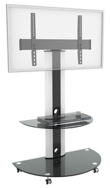 LCD84113BLK Superior TV Cart with Glossy Glass Base and Shelf, 32-in to 55-in W3B2 - product image 2
