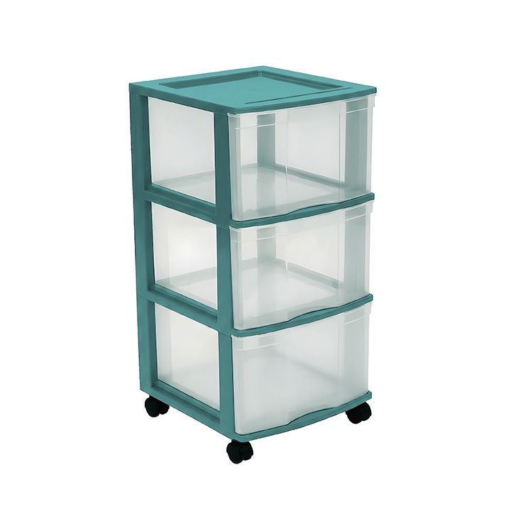 Type A 3-Drawer Storage Tower, Green L7W5