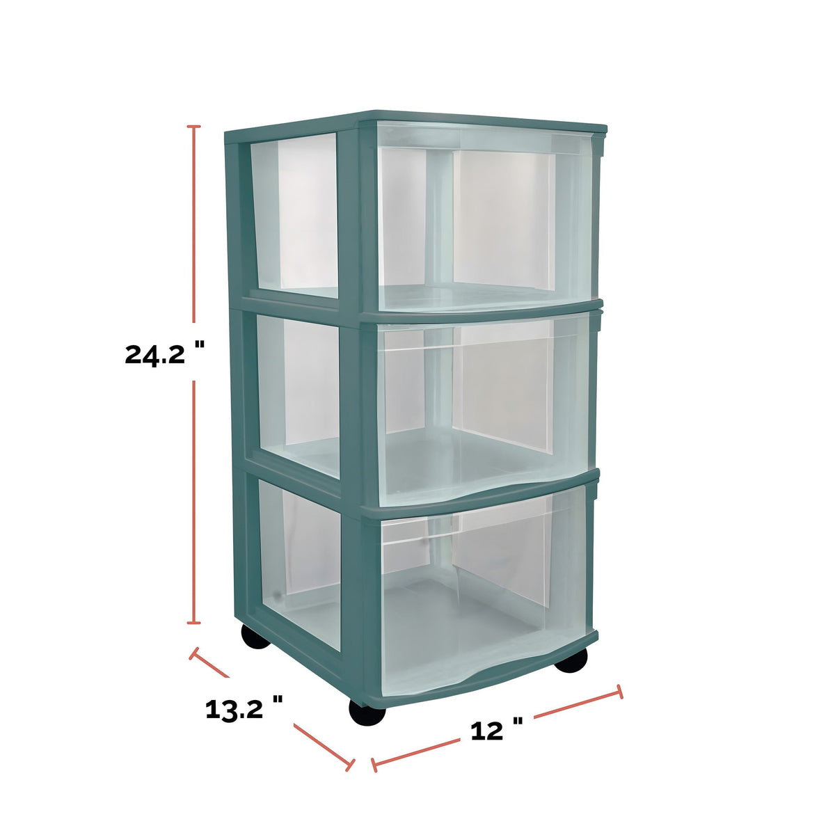 Type A 3-Drawer Storage Tower, Green V0Y3 - product image 3