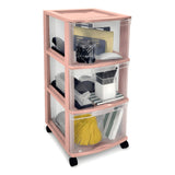 Type A 3-Drawer Storage Tower, Pink S2S9 - product image 2