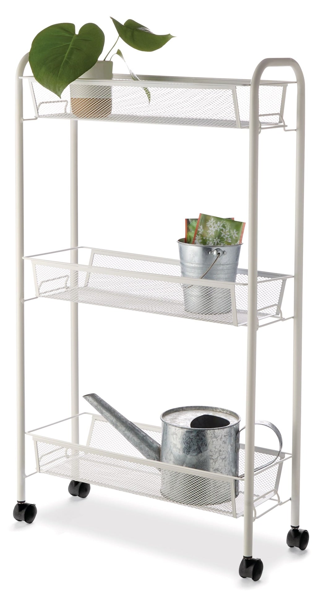 type A 3-Tier Mesh Wire Slim Storage Cart S8T4 - product image 2