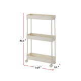 type A 3-Tier Slim Storage Cart, Lockable Wheels J1H9 - product image 4