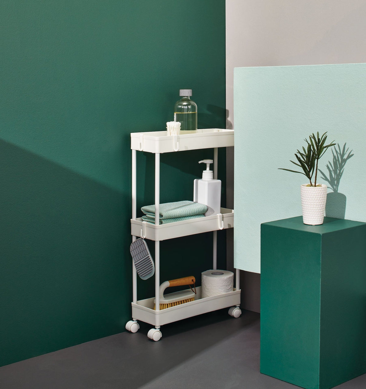 type A 3-Tier Slim Storage Cart, Lockable Wheels J1H9 - product image 5