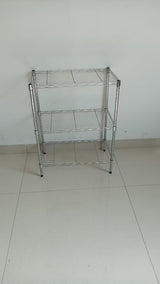 Type A 3-Tier Storage Rack, No Tool Assembly, Chrome Y9X8 - product image 4