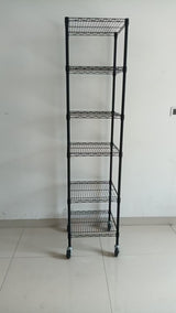 Type A 6-Tier Slim Small Space Storage Rack with Adjustable Shelves, No Tool Assembly H9K8 - product image 3