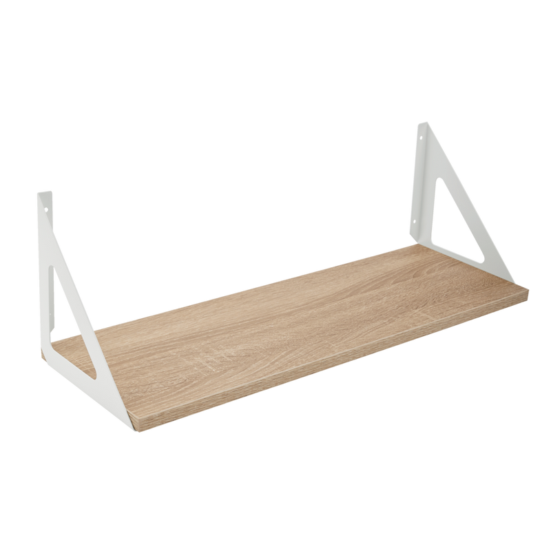 type A Align Floating Dual Bracket Shelf Kit, Oak, 8 x 24-in A6G9