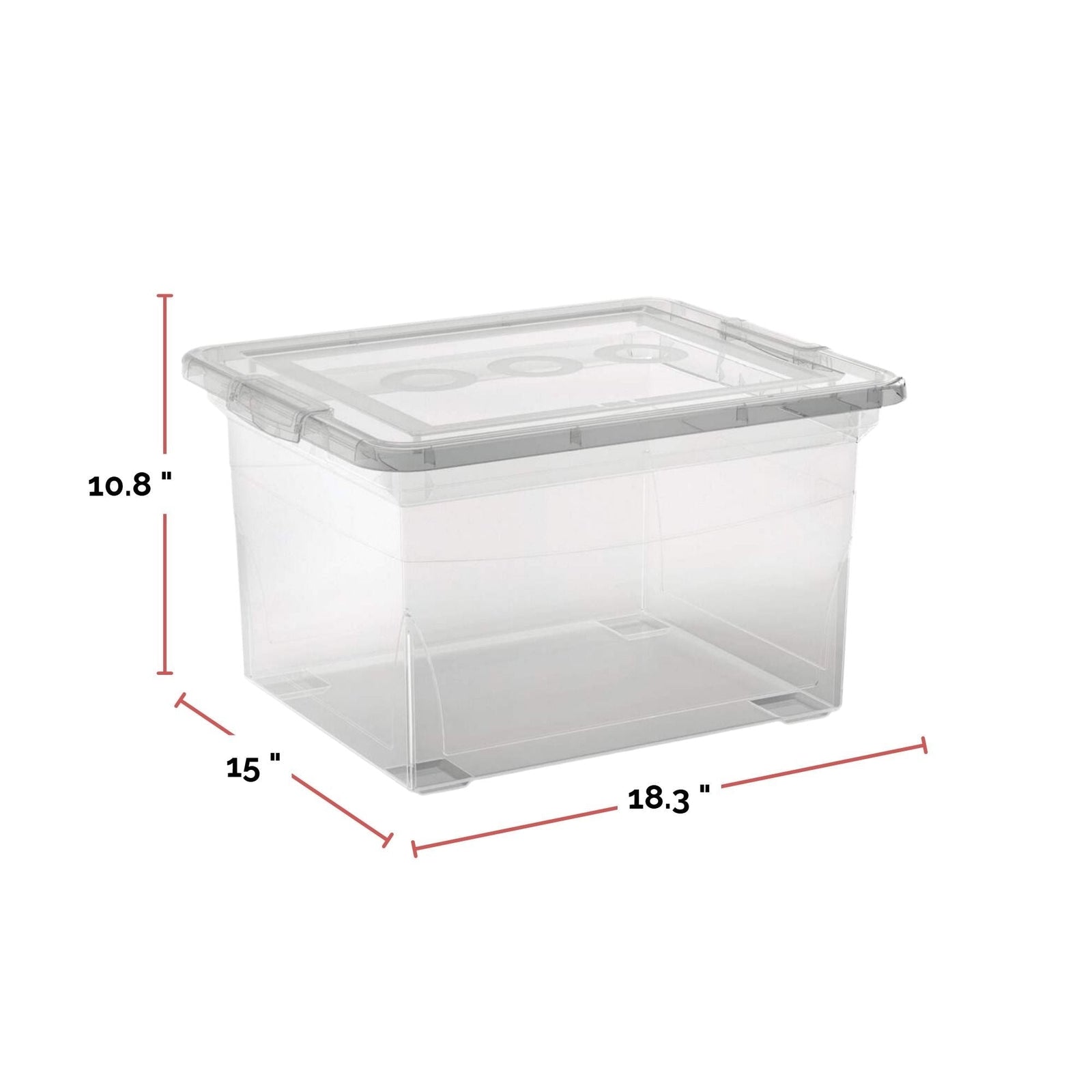 type A Clarity Transparent Filing Box with Lid, 32-L P7Z4 - product image 4