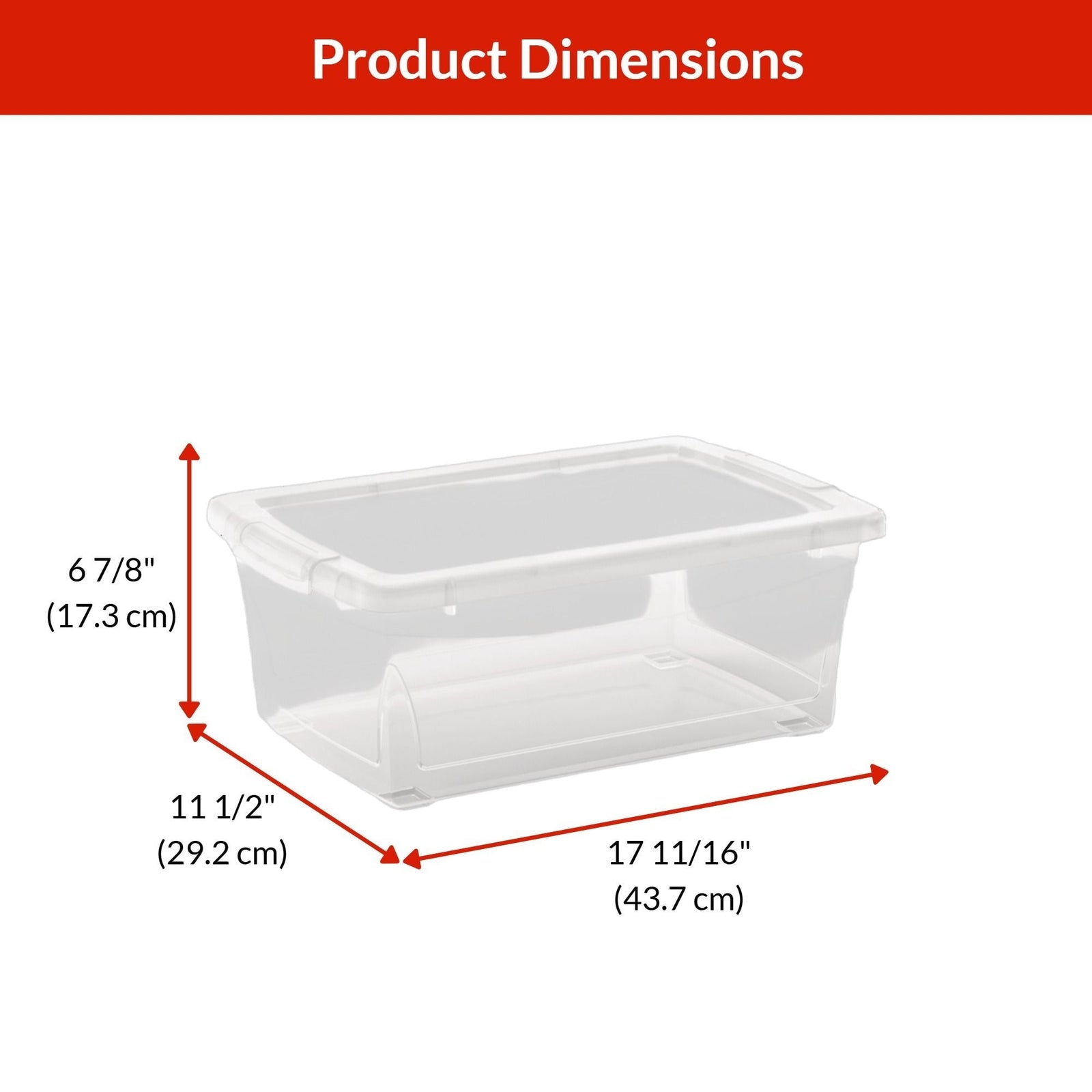 type A Clarity Transparent Storage Box with Lid, 15-L M8D6 - product image 7