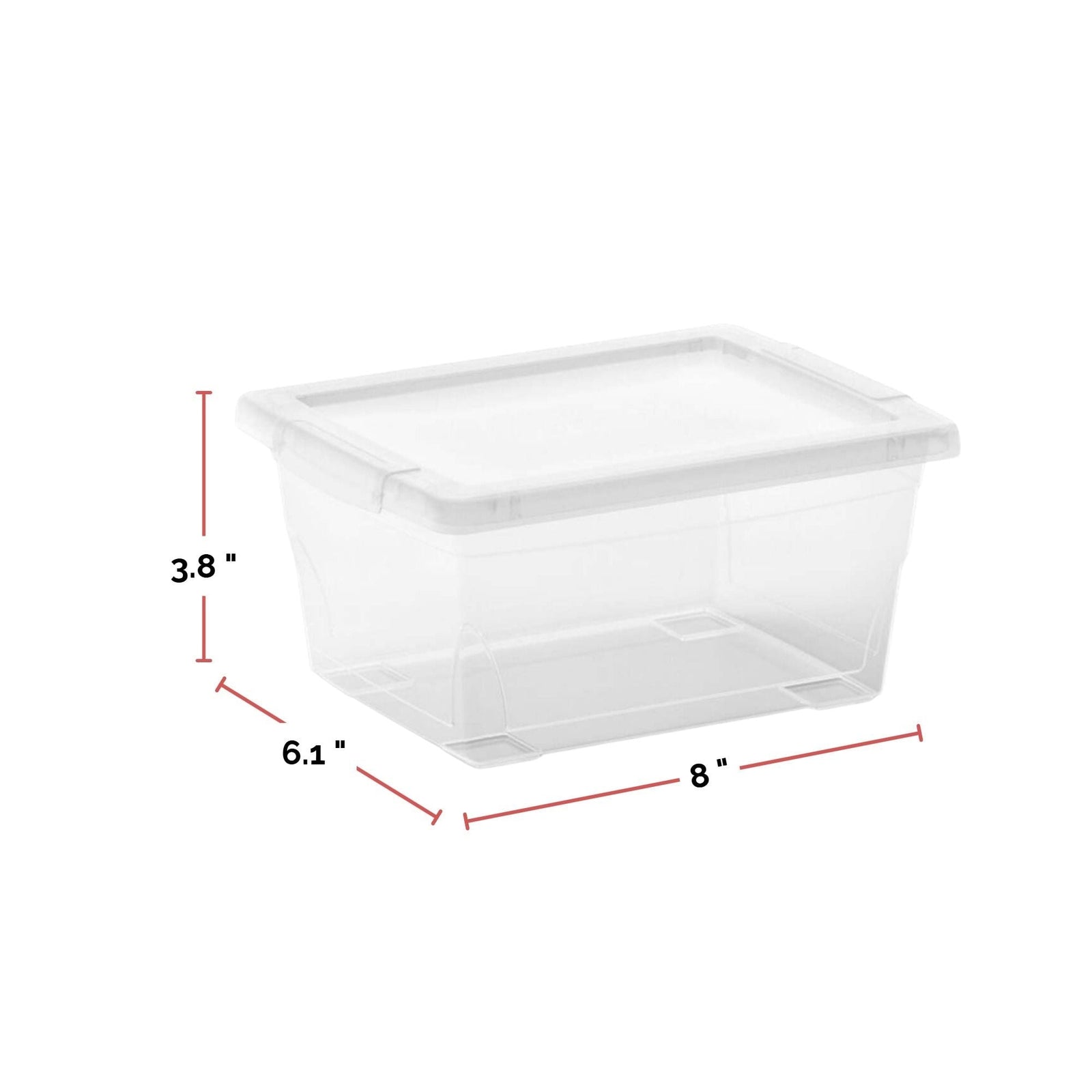 type A Clarity Transparent Storage Box with Lid, 2-L T6W3 - product image 3