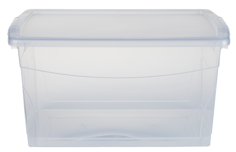 type A Clarity Transparent Storage Box with Lid, 50-L O1N2