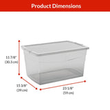 type A Clarity Transparent Storage Box with Lid, 50-L U3J9 - product image 6