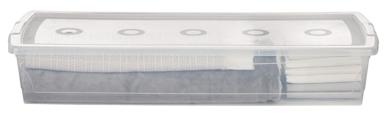 type A Clarity Transparent Under the Bed Storage Box with Lid, 50-L L2I8