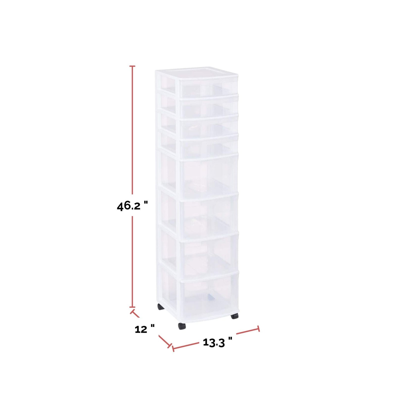type A Clear 8-Drawer Storage Tower Z2X3 - product image 4