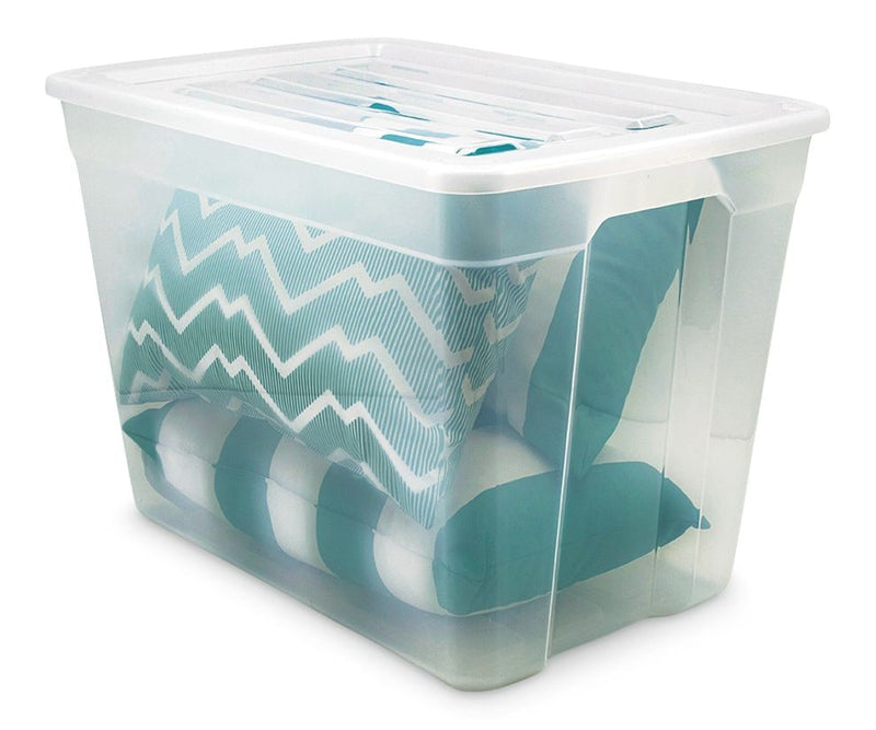 type A Clear Storage Tote, 72-L V0M1