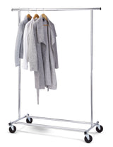 Type A Deluxe Single Rod Garment Rack, Chrome D3W4 - product image 1