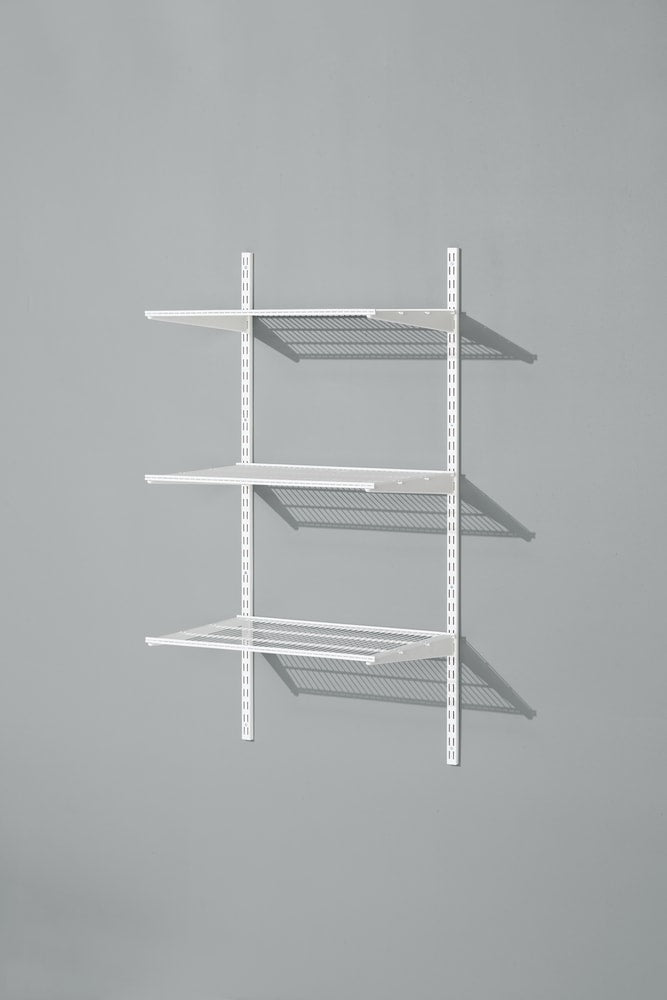 type A Double Track S-32 Wall Upright Shelf Bracket, White, 17-in L5H4 - product image 3