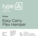 type A Easy Carry Flexible Laundry Hamper, 21.3 x 11 x 24.7-in, Grey K4T3 - product image 2