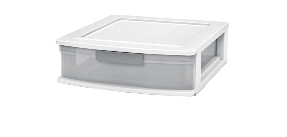 type A Element Clear White Frame Single Storage Drawer, 5-in J9A6 - product image 1