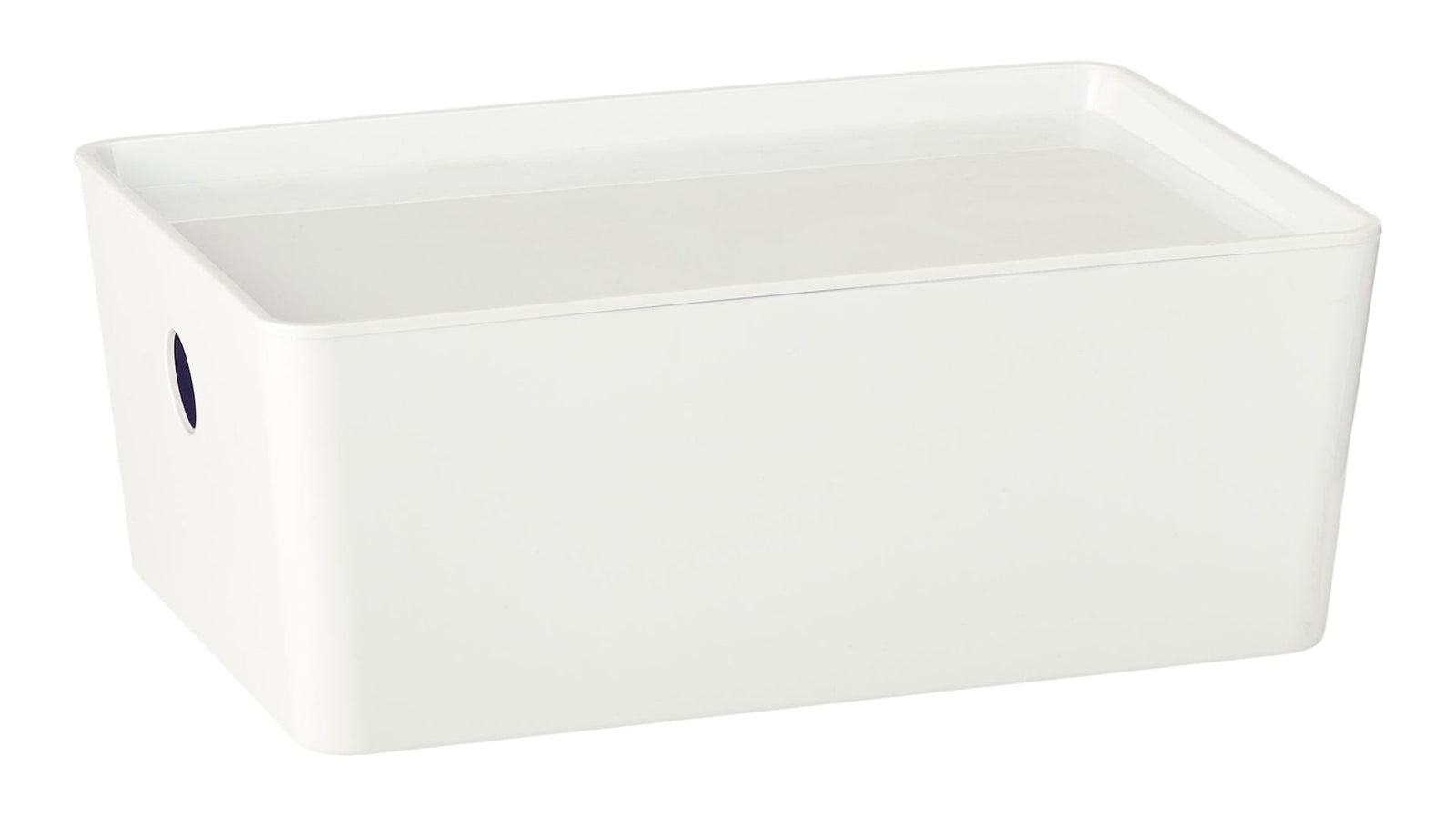 type A Flexible Storage Bin with Lid, White, 3.8-L V0N3 - product image 1