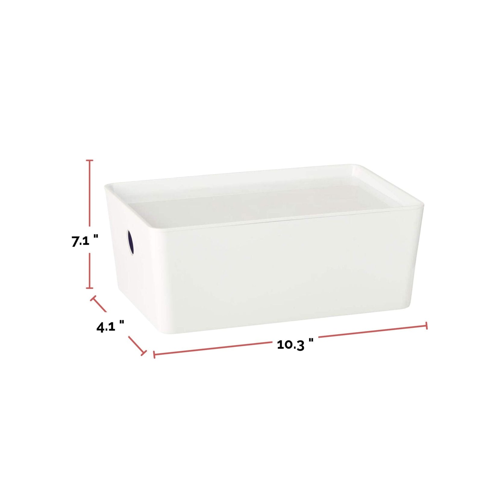 type A Flexible Storage Bin with Lid, White, 3.8-L K2A9 - product image 7