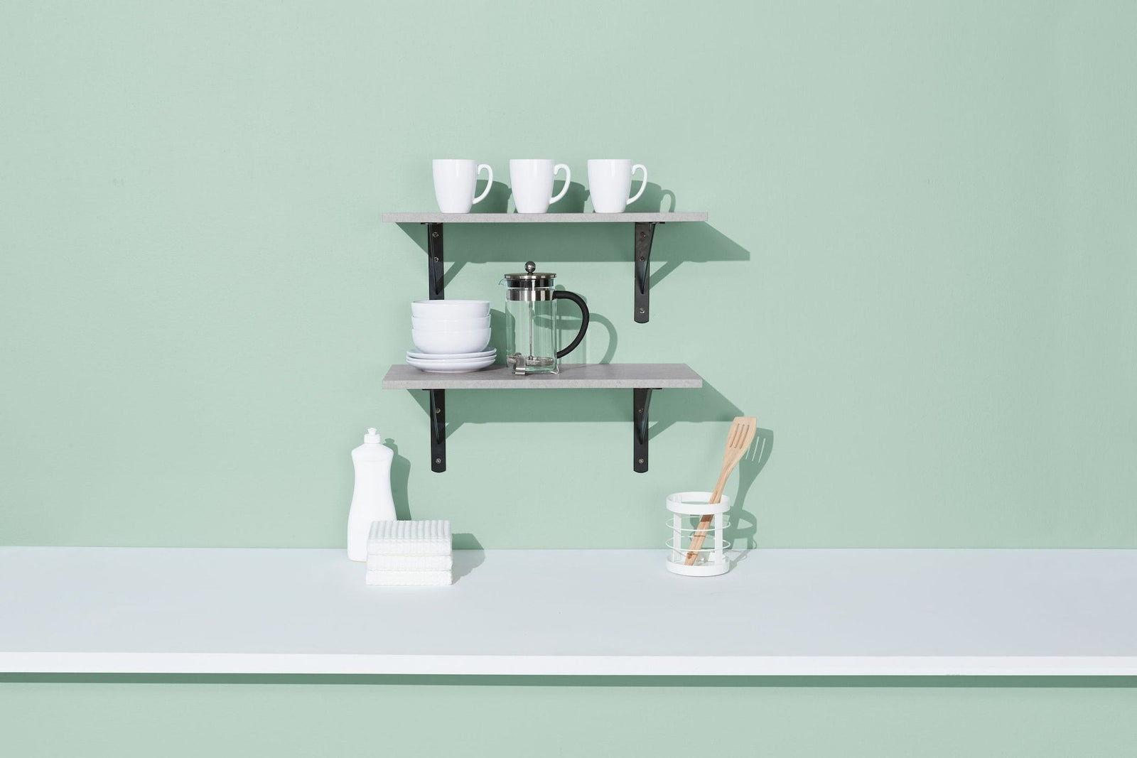 type A Floating Wall Shelf Board, Grey Concrete, 12 x 24-in M3B5 - product image 3