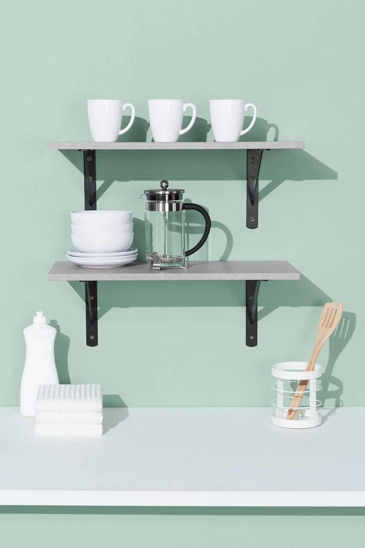 type A Floating Wall Shelf Board, Grey Concrete, 12 x 24-in M3B5 - product image 5