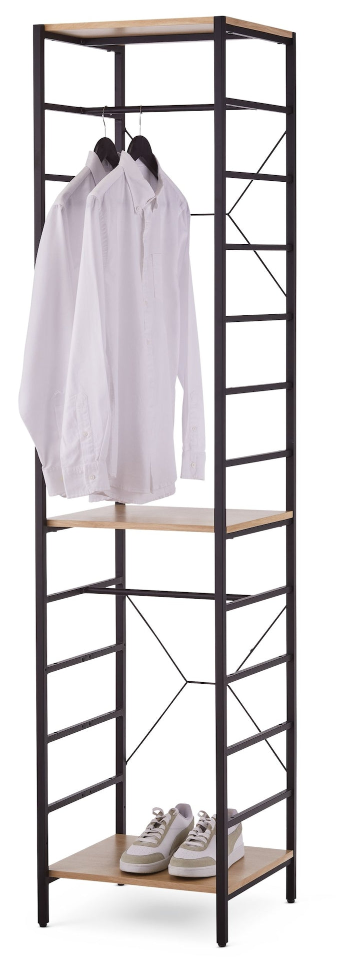 type A Freestanding Closet Organizer System Kit with Adjustable Shelves, Assorted Colours, 17.75-in U5H6