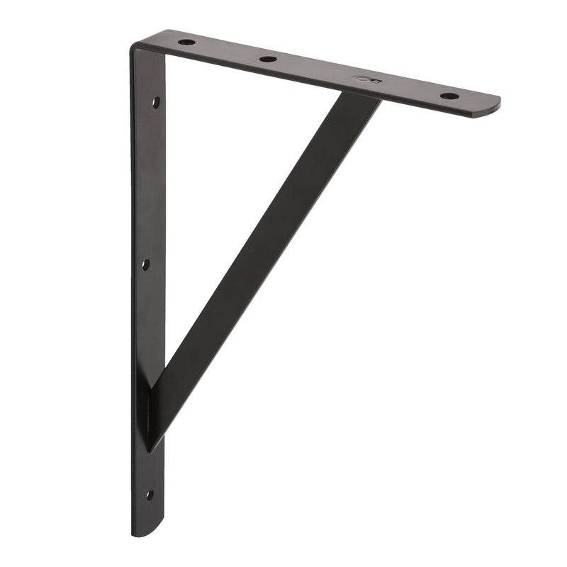 type A Heavy-Duty Shelf Bracket, Black, 8 x 12-in Z5C5