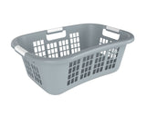 type A Hip Hugger Laundry Basket, 25.7 x 17.7 x 9.3-in, Grey K5K2 - product image 1