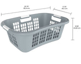 type A Hip Hugger Laundry Basket, 25.7 x 17.7 x 9.3-in, Grey K5K2 - product image 3