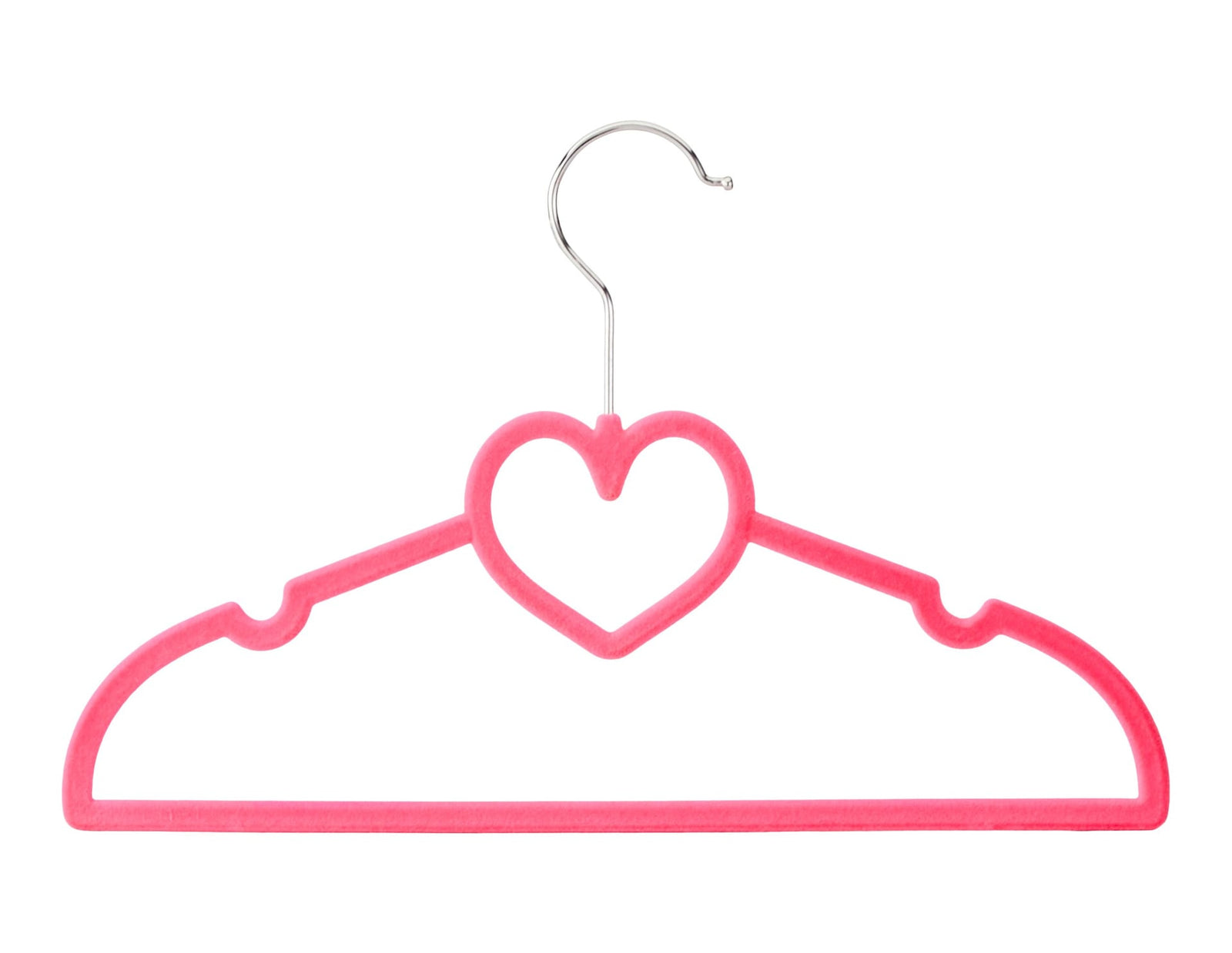 type A Kids' Non-Slip Slim Swivel Hanger with Heart, Pink, 10-pk M5U0 - product image 1