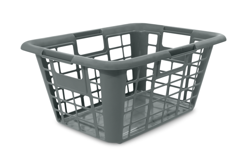 type A Laundry Basket, 23.25 x 17 x 11-in, Grey I3F5