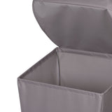 type A Laundry Hamper with Lid, 19.3 W x 12 D x 24-in H, Grey A0F0 - product image 3