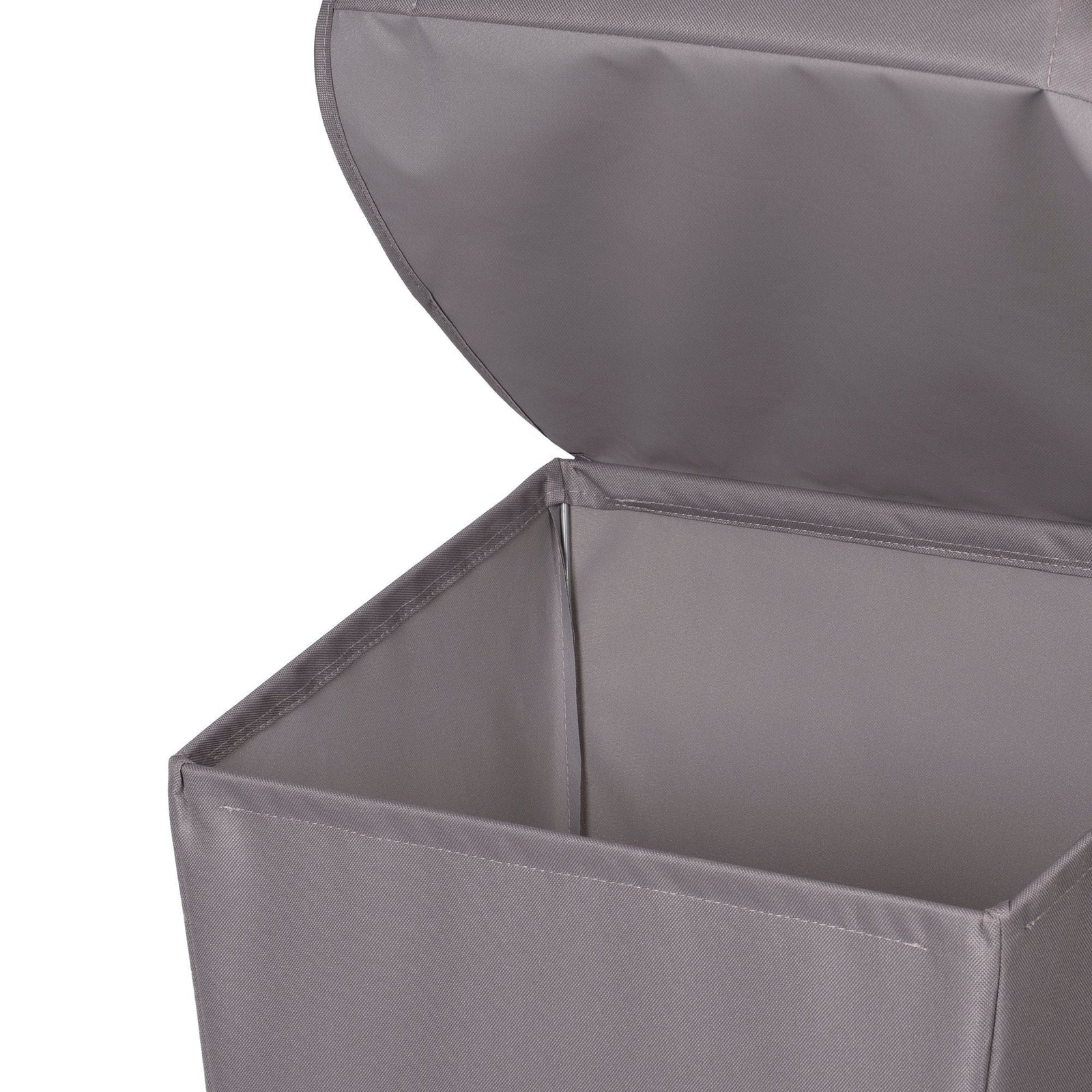 type A Laundry Hamper with Lid, 19.3 W x 12 D x 24-in H, Grey A0F0 - product image 3